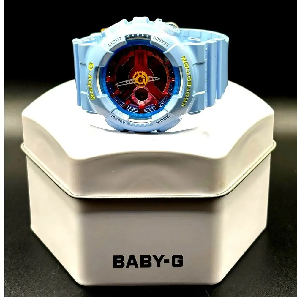 Casio Baby-G BA-110CA-2A Neo-Pastel Blue Pink Analog Digital Women’s Watch
